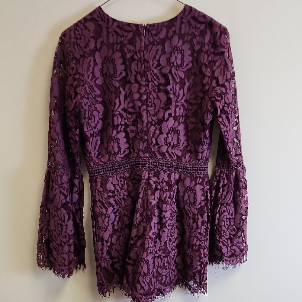 DO+BE Deep Purple Lace Romper - Picture 3 of 4